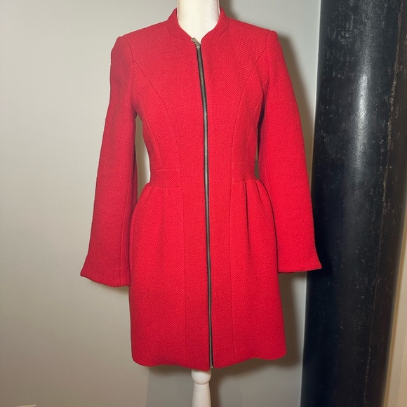 Zara vivid red jacket, fitted at waist - Picture 7 of 8